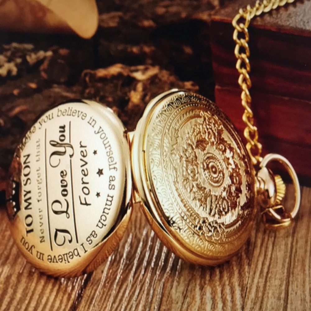 Vintage Quartz Pocket Watch “To My Son” th… - Picture 2 of 3
